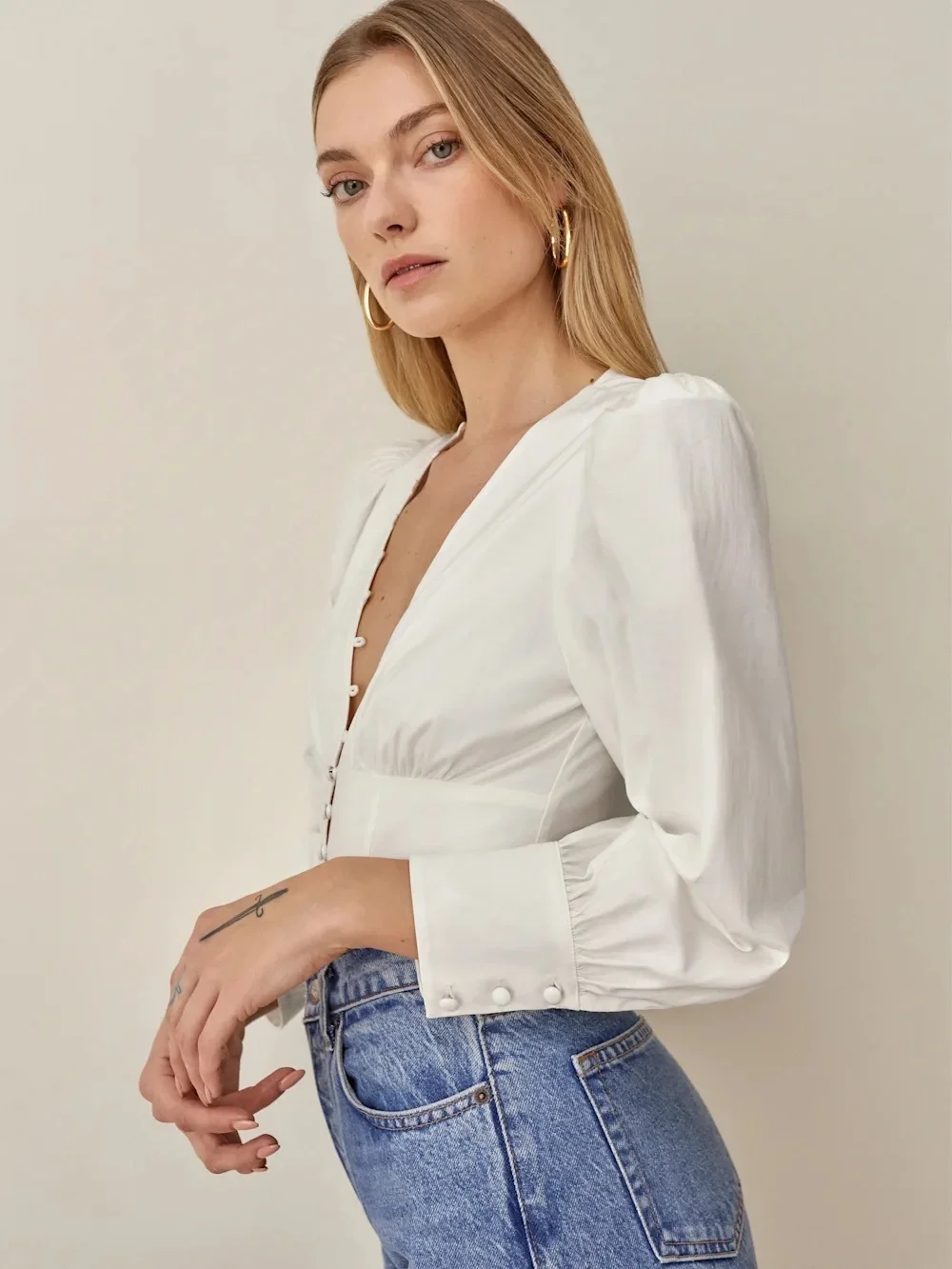 Reformation Art Top in White